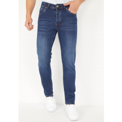 True Rise Donker regular fit jeans