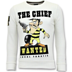 Local Fanatic Rhinestones sweater the chief wanted trui