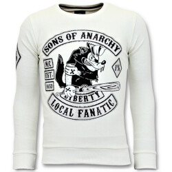 Local Fanatic Rhinestones sweater sons of anarchy trui