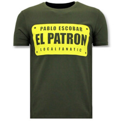 Local Fanatic T-shirts met print pablo escobar el patron