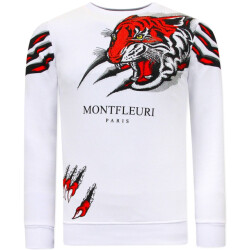 Tony Backer Sweater met print tiger head