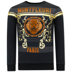 Tony Backer Sweater met print leeuw strass