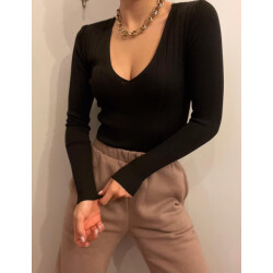 QU-Style Basic strech longsleeve top 35503