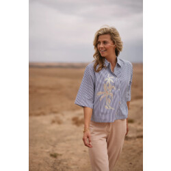 Nukus Nks02026 217 isa blouse stripe navy/offwhite
