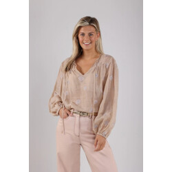 Nukus Nks02036 9 kaoutar blouse embroidery sand