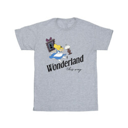 Li-cense Disney meisjes alice in wonderland deze kant op katoenen t-shirt