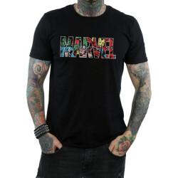 Li-cense Marvel comics katoenen t-shirt met personages voor heren