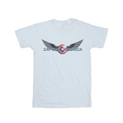 Li-cense Marvel heren falcon en de wintersoldaat captain america logo t-shirt
