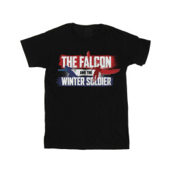 Li-cense Marvel heren the falcon and the winter soldier actie logo t-shirt