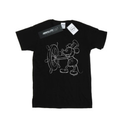 Li-cense Disney meisjes mickey mouse stoomboot schets katoenen t-shirt