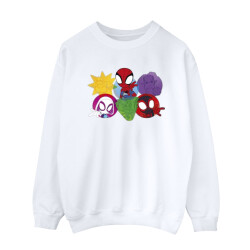 Li-cense Marvel dames spidey en zijn verbazingwekkende vrienden gezichten sweatshirt