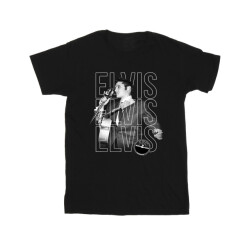 Li-cense Elvis heren triple logo portrait t-shirt