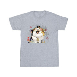 Li-cense Disney meisjes big hero 6 baymax groep knuffel t-shirt katoen