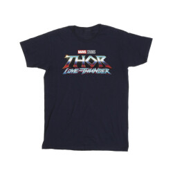 Li-cense Marvel heren thor liefde en donder logo t-shirt