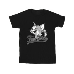 Li-cense Tom and jerry heren grijsgroen vierkant t-shirt