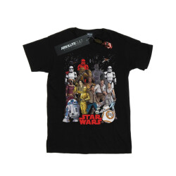Li-cense Star wars heren the rise of skywalker character collage t-shirt