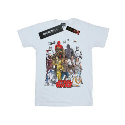 Li-cense Star wars dames the rise of skywalker karakter collage katoenen vriendje t-shirt