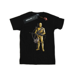 Li-cense Star wars: the rise of skywalker heren star wars the rise of skywalker c-3po chewbacca bow caster t-shirt