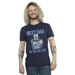 Li-cense Star wars mandalorian best dad galaxy t-shirt heren