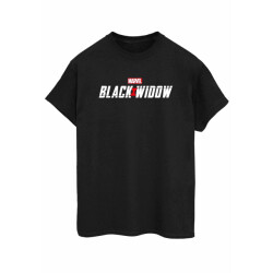 Li-cense Marvel dames black widow logo cotton boyfriend t-shirt