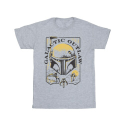 Li-cense Star wars: the book of boba fett heren galactic outlaw distress t-shirt