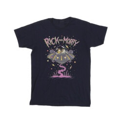 Li-cense Rick and morty heren roze ruimteschip t-shirt