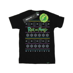 Li-cense Rick and morty heren kerstgezichten t-shirt