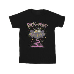 Li-cense Rick and morty heren roze ruimteschip t-shirt
