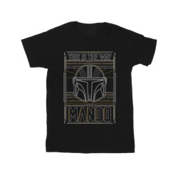 Li-cense Star wars meisjes the mandalorian the way outline helm katoenen t-shirt