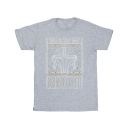 Li-cense Star wars meisjes the mandalorian the way outline helm katoenen t-shirt