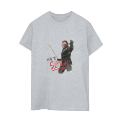 Li-cense Netflix dames the witcher here to sleigh katoenen vriendje t-shirt