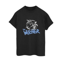 Li-cense Netflix dames the witcher spray logo boyfriend t-shirt