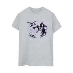 Li-cense Netflix dames the witcher wolf logo infill katoenen vriendje t-shirt