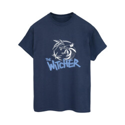 Li-cense Netflix dames the witcher spray logo boyfriend t-shirt