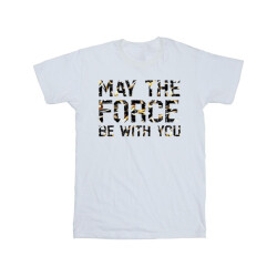 Li-cense Star wars meisjes may the force ingevuld katoenen t-shirt