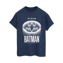 Li-cense Dc comics dames the flash batman wit logo boyfriend t-shirt