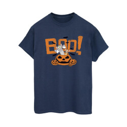 Li-cense Tom & jerry dames halloween boe! katoenen boyfriend t-shirt