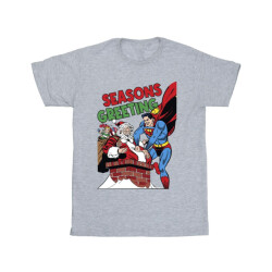 Li-cense Dc comics meisjes superman santa comic katoenen t-shirt