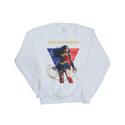 Li-cense Dc comics dames wonder woman 80th anniversary believe in wonder pose sweatshirt