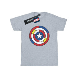 Li-cense Marvel meisjes captain america gebrandschilderd glazen schild katoenen t-shirt