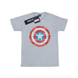 Li-cense Marvel meisjes captain america pixelated shield katoenen t-shirt