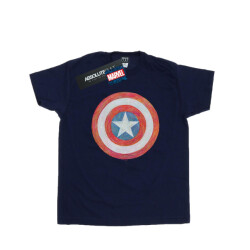 Li-cense Marvel heren captain america getekend schild t-shirt