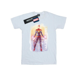 Li-cense Marvel meisjes captain aquarel katoenen t-shirt