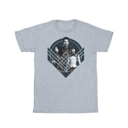 Li-cense Marvel meisjes shang-chi en de legende van de tien ringen groepspose crest katoenen t-shirt