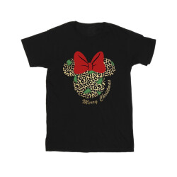 Li-cense Disney meisjes minnie mouse luipaard kerst katoenen t-shirt