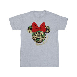 Li-cense Disney meisjes minnie mouse luipaard kerst katoenen t-shirt