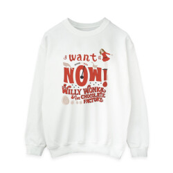 Li-cense Willy wonka dames verruca salt i want it now sweatshirt