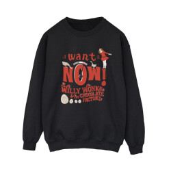 Li-cense Willy wonka dames verruca salt i want it now sweatshirt