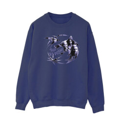 Li-cense Netflix dames the witcher wolf logo infill sweatshirt