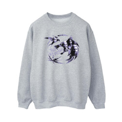Li-cense Netflix dames the witcher wolf logo infill sweatshirt